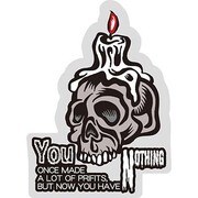 コトワザステッカー 元の木阿弥 YOU ONCE MADE A LOT OF PRIFITS BUT NOW YOU HAVE NOSTHING PS-097