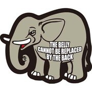 コトワザステッカー 背に腹はかえられぬ THE BELLY CANNOT BE REPLACED BY THE BACK 防水加工 PS-102