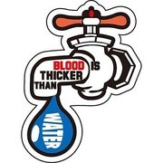 コトワザステッカー 血は水より濃い BLOOD IS THICKER THAN WATER PS-105