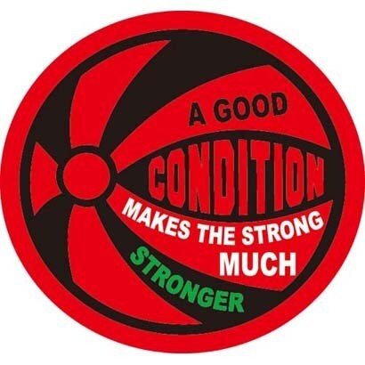 コトワザステッカー 鬼に金棒 A GOOD CONDITION MAKES THE STRONG MUCH STRONGER 防水加工 PS-107