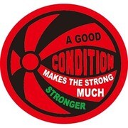 コトワザステッカー 鬼に金棒 A GOOD CONDITION MAKES THE STRONG MUCH STRONGER 防水加工 PS-107