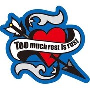コトワザステッカー TO MUCH REST PS-151