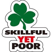 コトワザステッカー 器用貧乏 SKILLFUL YET POOR 防水加工 PS-158