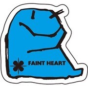 ことわざステッカー PROVERB DECAL/FAINT HEART PS-164