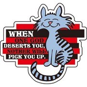 ことわざステッカー PROVERB DECAL/WHEN ONE GOD DESERTS YOU,NOTHER WILL PICK YOU UP. PS-167