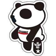 ことわざステッカー PROVERB DECAL/TO GAMBLE AS THE DICE FALL PS-178