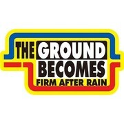 ことわざステッカー PROVERB DECAL/THE GROUND BECOMES FIRE AFTER RAIN PS-189