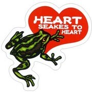 ことわざステッカー FROG PROVERB DECALS/HEART SEAKES TO HEART PS-195