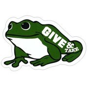 ことわざステッカー FROG PROVERB DECALS/GIVE&TAKE PS-196