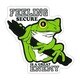 ことわざステッカー FROG PROVERB DECALS/FEELING SECURE IS A GREAT ENEMY PS-200