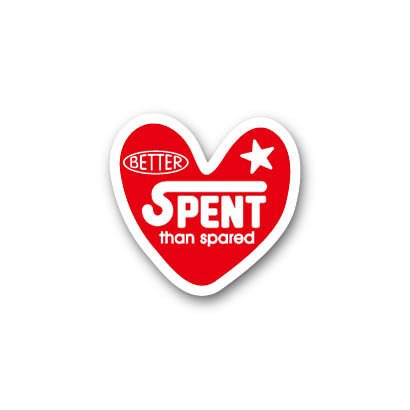 ことわざステッカー PROVERB DECAL/BETTER SPENT THAN SPARED PS-220