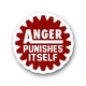 ことわざステッカー PROVERB DECAL/ANGER PUNISHES IT SELF PS-232