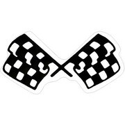 USステッカー CHECKER FLAG US-139