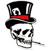 USステッカー SILK HAT SKULL US-178