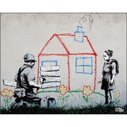BKM001 [バンクシーミニポスター Banksy Mini Poster /Bailiff House]
