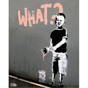 BKM003 [バンクシーミニポスター Banksy Mini Poster /What?]