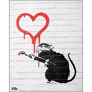 BKM006 [バンクシーミニポスター Banksy Mini Poster /Love Rat]