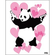BKM008 [バンクシーミニポスター Banksy Mini Poster /Panda Guns]