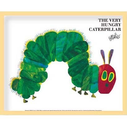 FST003 [ミニポスターフレームセット ERIC CARLE はらぺこあおむし ナチュラル]