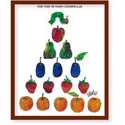 FST004 [ミニポスターフレームセット ERIC CARLE Fruits 茶]