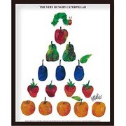 FST005 [ミニポスターフレームセット ERIC CARLE Fruits 黒]