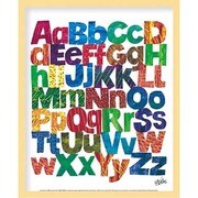 FST012 [ミニポスターフレームセット ERIC CARLE Alphabets ナチュラル]