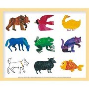 FST015 [ミニポスターフレームセット ERIC CARLE Animals ナチュラル]