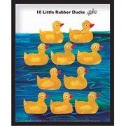 FST017 [ミニポスターフレームセット ERIC CARLE 10 Little Rubber Ducks 黒]