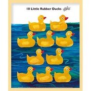 FST018 [ミニポスターフレームセット ERIC CARLE 10 Little Rubber Ducks ナチュラル]