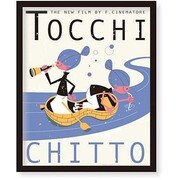 FST104 [ミニポスターフレームセット FLIP ILLUSTRATION Tocchi Chitto 黒]