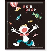 FST107 [ミニポスターフレームセット FLIP ILLUSTRATION Rain Drop 黒]