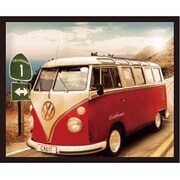 FST-125 [ミニポスター×フレームセット CALIFORNIAN CAMPER 黒]