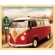 FST-126 [ミニポスター×フレームセット CALIFORNIAN CAMPER ナチュラル]