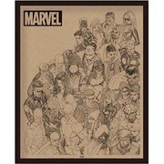 FST-155 [ミニポスター×フレームセット MARVEL Rough Heroes 黒]