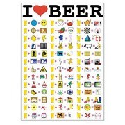 S1013 [Sイラストポスター I LOVE BEER]
