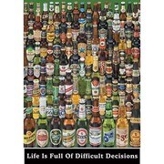 S1047 [Sイラストポスター BEER-DIFFICULT DECISIONS]
