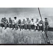 S1227 [Sイラストポスター NEW YORK  men on girder]