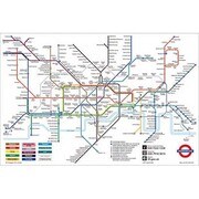 S1416 [Sイラストポスター LONDON UNDERGROUND MAP]