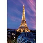 S1578 [Sイラストポスター EIFFEL TOWER AT DUSK]