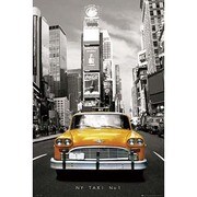 S1591 [Sイラストポスター NEW YORK taxi no.1]