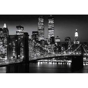 S1651 [Sイラストポスター BROOKLYN BRIDGE night]
