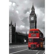 S1671 [Sイラストポスター LONDON RED BUS]