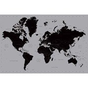 S1699 [Sイラストポスター WORLD MAP Contemporary]