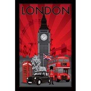 S1806 [Sイラストポスター LONDON Decoscape]