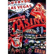S1811 [Sイラストポスター LAS VEGAS casino signs]