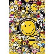 S1824 [Sイラストポスター SMILEY tribal styles]