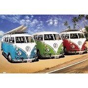 S1833 [Sイラストポスター VW CALIFORNIAN CAMPER  campers]