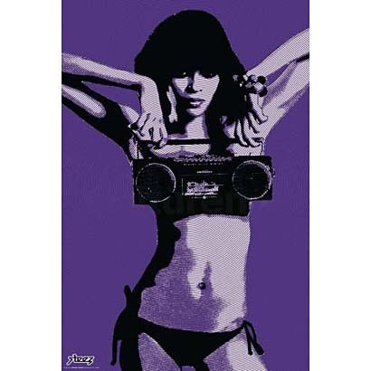 S1846 [Sイラストポスター STEEZ BIKINI BOOMBOX]