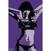 S1846 [Sイラストポスター STEEZ BIKINI BOOMBOX]
