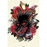 S1854 [Sイラストポスター CARDXCORE Wolf Montage]